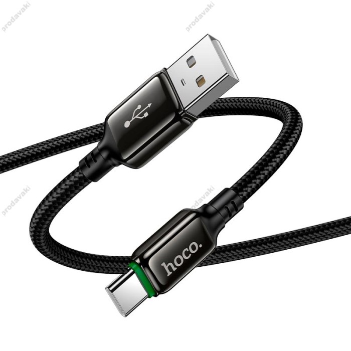 Кабель HOCO X127 Exceed charging data cable USB to Type-C 36W 3A 1m Black