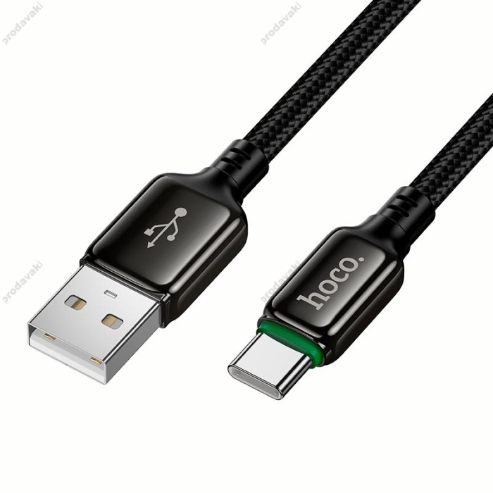 Кабель HOCO X127 Exceed charging data cable USB to Type-C 36W 3A 1m Black