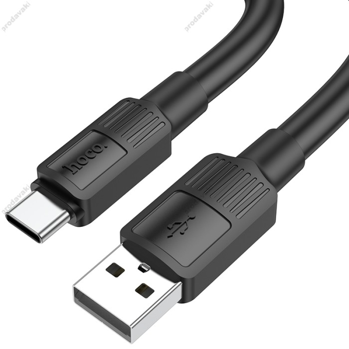 Кабель HOCO X84 Solid charging data cable USB to Type-C 3A 1m Black