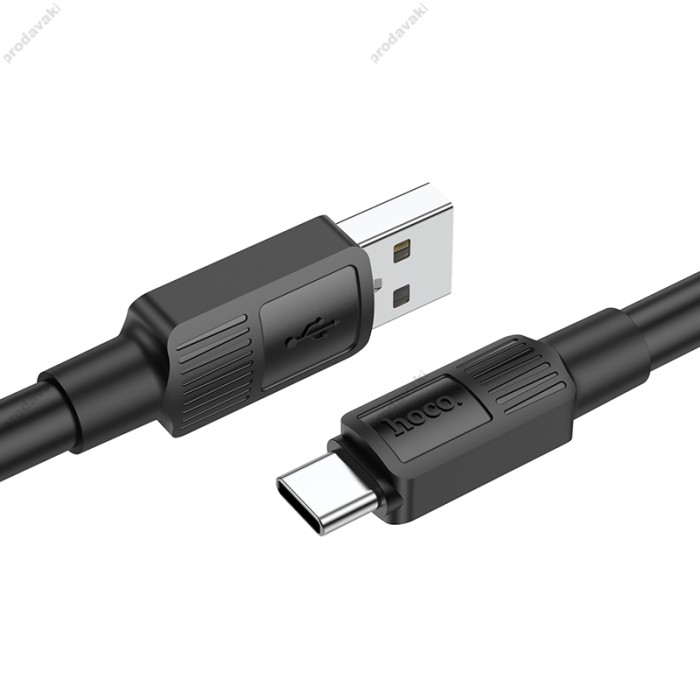 Кабель HOCO X84 Solid charging data cable USB to Type-C 3A 1m Black
