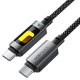 Кабель ACEFAST C21-03 fantasy color series braided Charging data cable Type-C to Type-C 60W 3A 1.2m Black