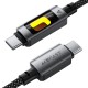Кабель ACEFAST C21-03 fantasy color series braided Charging data cable Type-C to Type-C 60W 3A 1.2m Black