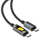 Кабель ACEFAST C21-03 fantasy color series braided Charging data cable Type-C to Type-C 60W 3A 1.2m Black