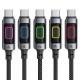 Кабель ACEFAST C21-03 fantasy color series braided Charging data cable Type-C to Type-C 60W 3A 1.2m Black