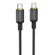 Кабель HOCO X128 Benefit charging data cable Type-C to Type-C 60W 3A 1m Black