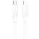 Кабель HOCO X84 Solid charging data cable Type-C to Type-C 60W 3A 1m White