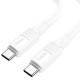 Кабель HOCO X84 Solid charging data cable Type-C to Type-C 60W 3A 1m White