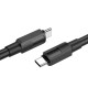 Кабель HOCO X84 Solid charging data cable Type-C to Type-C 60W 3A 1m Black