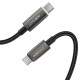 Кабель ACEFAST C23-03 intelligent power-off charging data cable Type-C to Type-C 60W 3A 1.2m Black