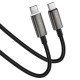 Кабель ACEFAST C23-03 intelligent power-off charging data cable Type-C to Type-C 60W 3A 1.2m Black