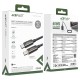 Кабель ACEFAST C23-03 intelligent power-off charging data cable Type-C to Type-C 60W 3A 1.2m Black