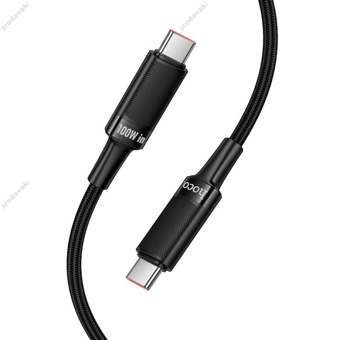 Кабель HOCO U153 Extreme PD multi-protocol charging cable Type-C to Type-C 100W 5A 1.2m Black