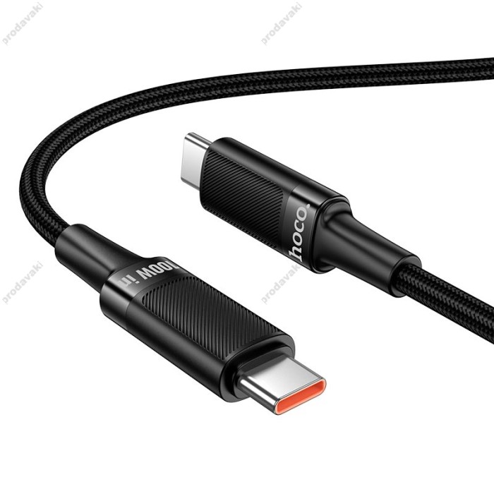 Кабель HOCO U153 Extreme PD multi-protocol charging cable Type-C to Type-C 100W 5A 1.2m Black