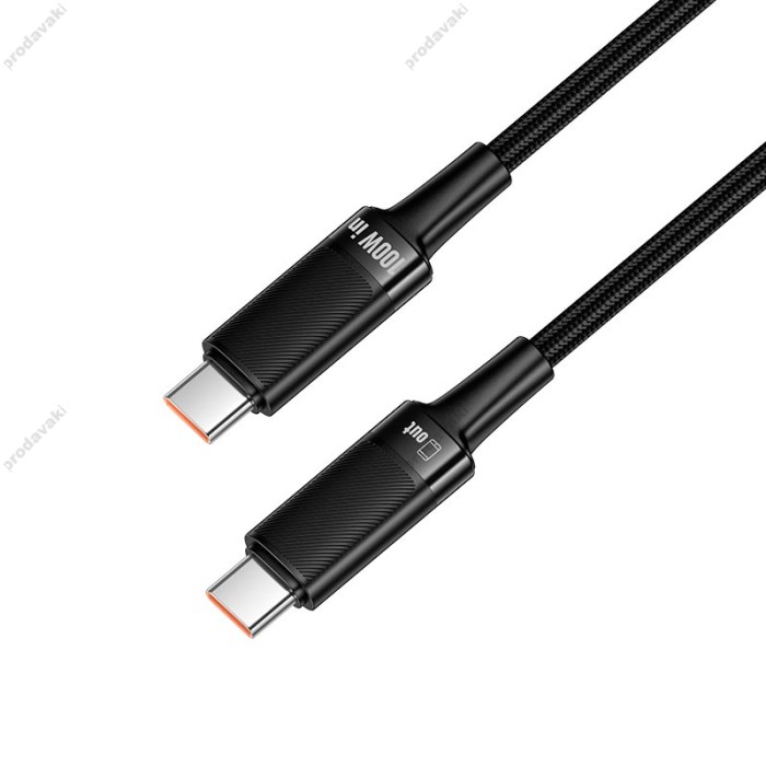 Кабель HOCO U153 Extreme PD multi-protocol charging cable Type-C to Type-C 100W 5A 1.2m Black