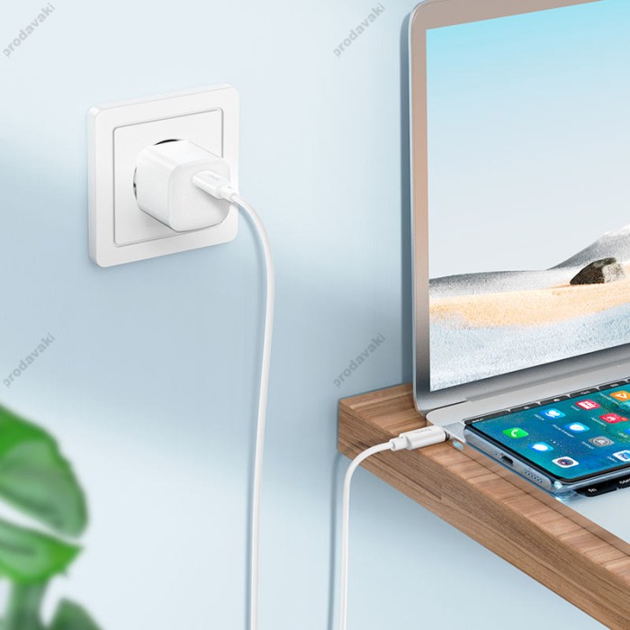 Кабель HOCO X88 Gratified charging data cable Type-C to Type-C 60W 3A 1m White