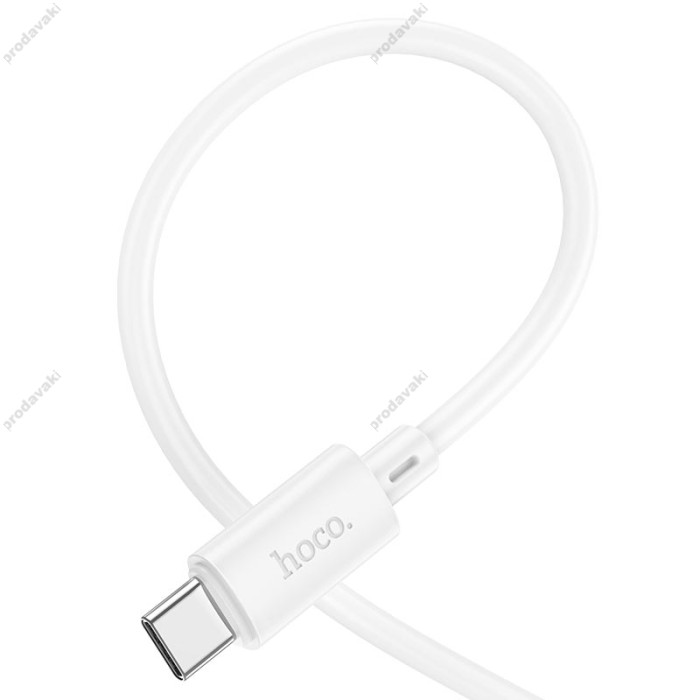 Кабель HOCO X88 Gratified charging data cable Type-C to Type-C 60W 3A 1m White