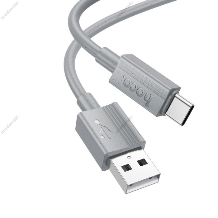 Кабель HOCO X107 Favor charging data cable USB to Type-C 3A 1m Grey