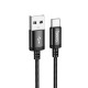 Кабель HOCO X89 Wind charging data cable USB to Type-C 3A 1m Black