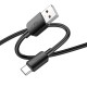 Кабель HOCO X96 Hyper charging data cable USB to Type-C 27W 3A 1m Black
