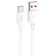 Кабель HOCO X96 Hyper charging data cable USB to Type-C 27W 3A 1m White
