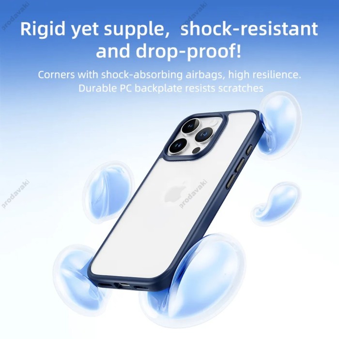 Чохол ROCK Guard Transparent Protection Case iPhone 16 Plus Blue