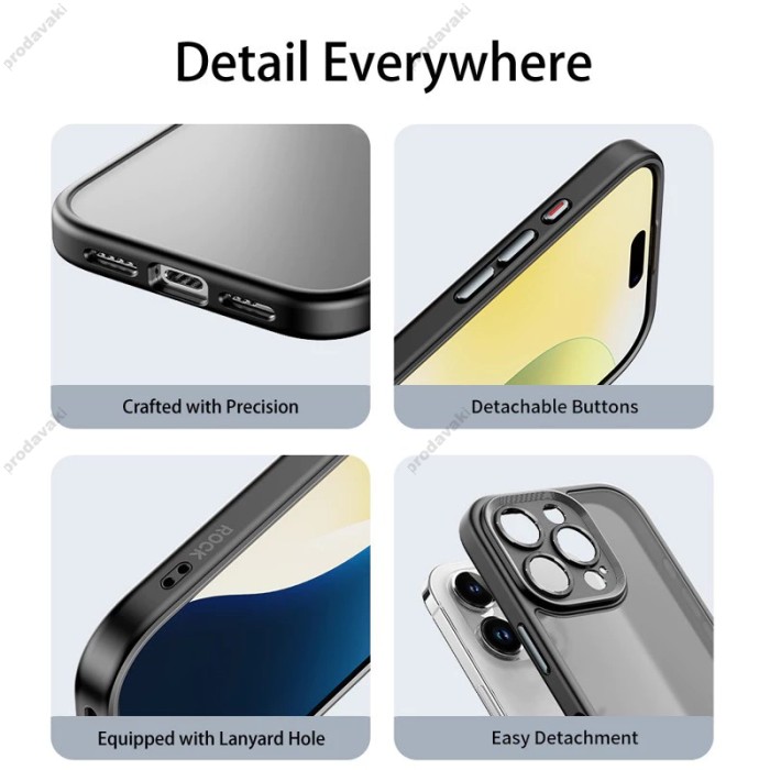 Чохол накладка ROCK Guard Touch Series Protection (Anti-drop Lens) for iPhone 16 Pro Max Gray