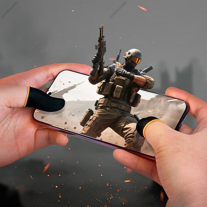 Напальчники для гри на телефоні HOCO GA20 Magic Claw carbon fiber gaming finger set Black