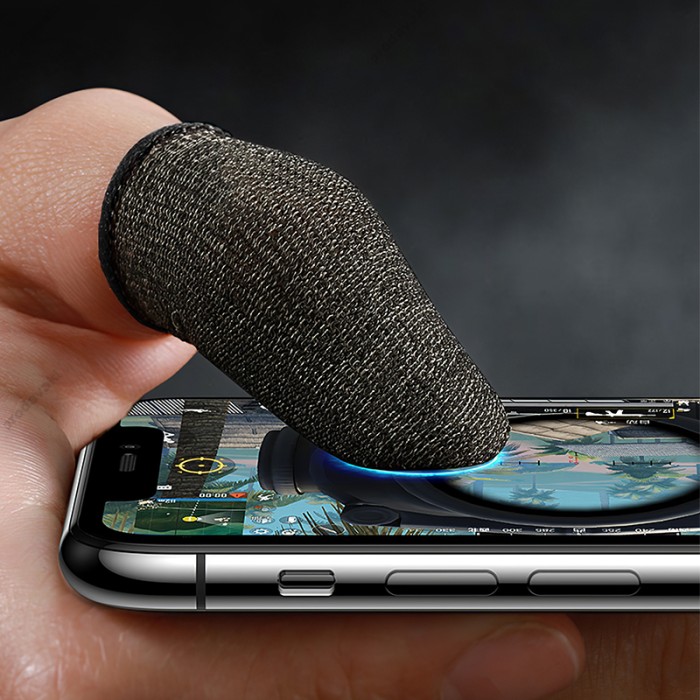 Напальчники для гри на телефоні HOCO GM4 Phantom Superconducting fiber mobile game finger cots (Fiber) Black