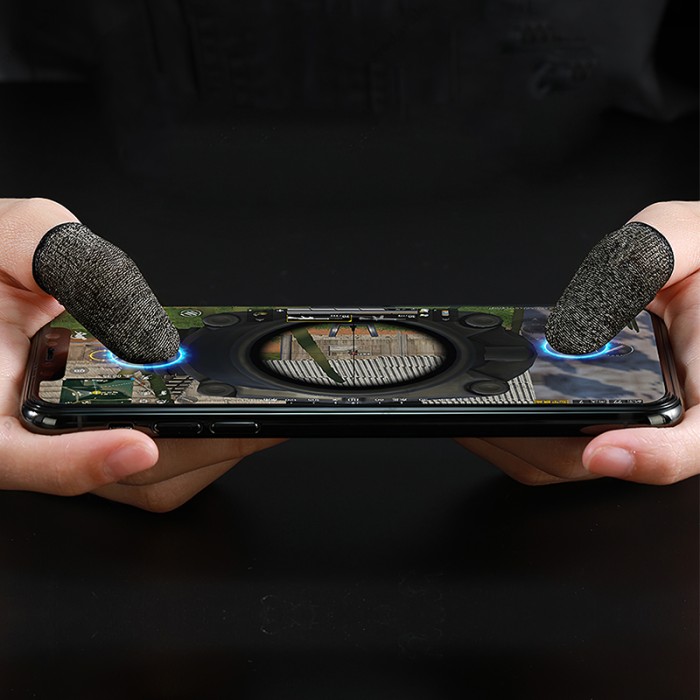 Напальчники для гри на телефоні HOCO GM4 Phantom Superconducting fiber mobile game finger cots (Fiber) Black