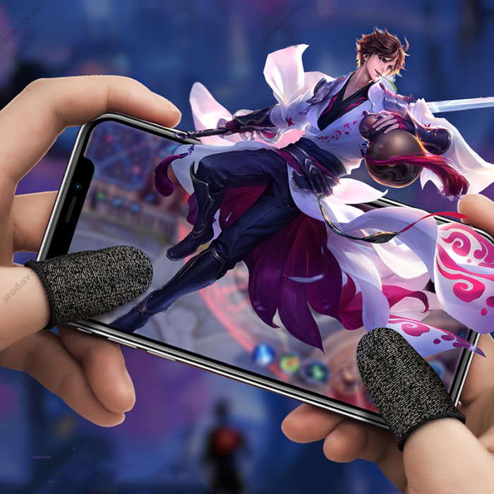 Напальчники для гри на телефоні HOCO GM4 Phantom Superconducting fiber mobile game finger cots (Fiber) Black