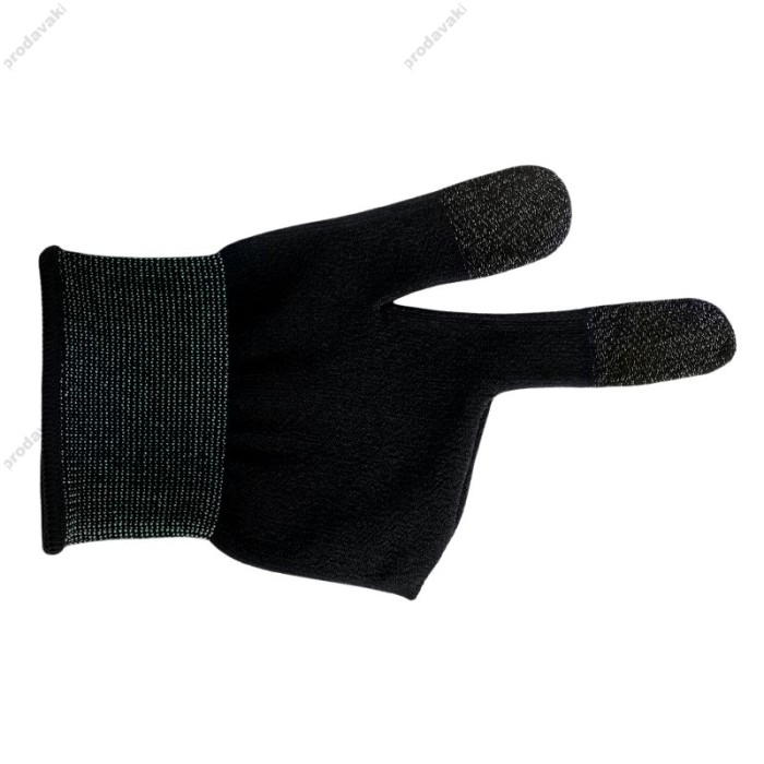 Напальчники для гри на телефоні Hoco GA21 Eagle Claw silver fiber two-finger gaming gloves Black