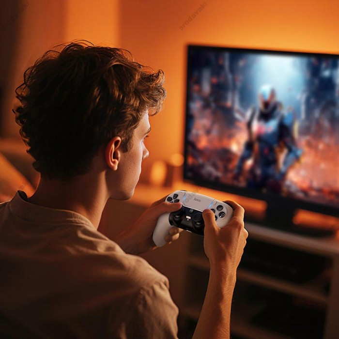 Джойстик ігровий контролер HOCO GA32 Dragon wireless gamepad PS5 BT5.1 Dual Motor White