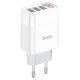 Мережевий зарядний пристрій HOCO C93A Easy charge digital display charger 17W White