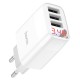 Мережевий зарядний пристрій HOCO C93A Easy charge digital display charger 17W White