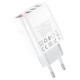 Мережевий зарядний пристрій HOCO C93A Easy charge digital display charger 17W White