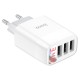 Мережевий зарядний пристрій HOCO C93A Easy charge digital display charger 17W White