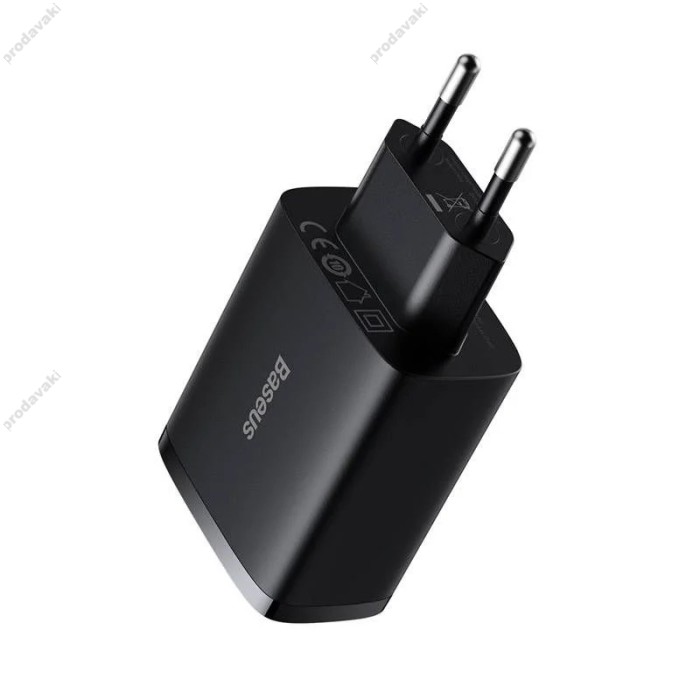 Мережевий зарядний пристрій Baseus Compact Charger 3U 17W EU Black CCXJ020101