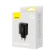 Мережевий зарядний пристрій Baseus Compact Charger 3U 17W EU Black CCXJ020101