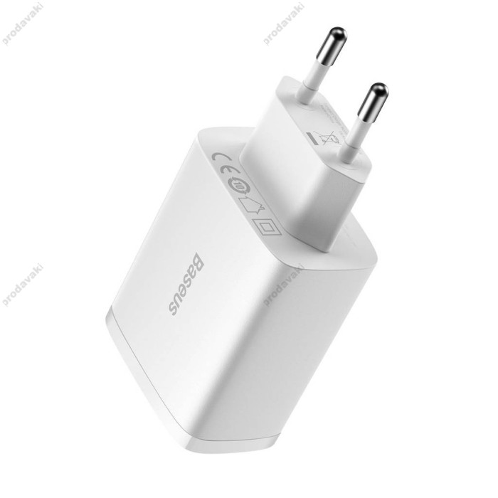 Мережевий зарядний пристрій Baseus Compact Charger 3U 17W EU White CCXJ020102