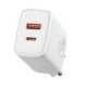 Мережевий зарядний пристрій Baseus Compact Quick Charger U+C 20W EU White CCXJ-B02