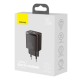 Мережевий зарядний пристрій Baseus Compact Quick Charger U+C 20W EU Black CCXJ-B01