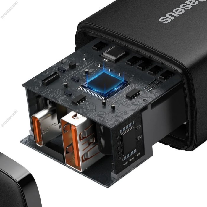 Мережевий зарядний пристрій Baseus Compact Quick Charger U+C 20W EU Black CCXJ-B01