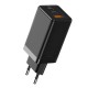 Мережевий зарядний пристрій Baseus GaN2 Pro Quick Charger 2C+U Type-C cable 65W Black CCGAN2P-B01