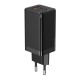 Мережевий зарядний пристрій Baseus GaN2 Pro Quick Charger 2C+U Type-C cable 65W Black CCGAN2P-B01