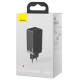 Мережевий зарядний пристрій Baseus GaN2 Pro Quick Charger 2C+U Type-C cable 65W Black CCGAN2P-B01
