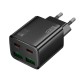 Мережевий зарядний пристрій HOCO N56 Fundador four-port charger 30W Black