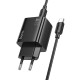 Мережевий зарядний пристрій HOCO N56 Fundador four-port charger Type-C cable 30W Black