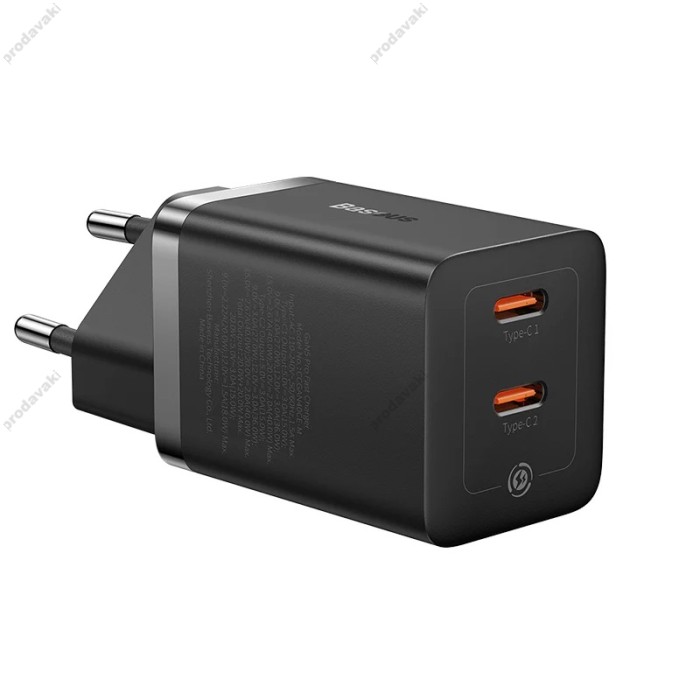 Мережевий зарядний пристрій Baseus GaN5 Pro Fast Charger C+C 40W Black CCGP180101