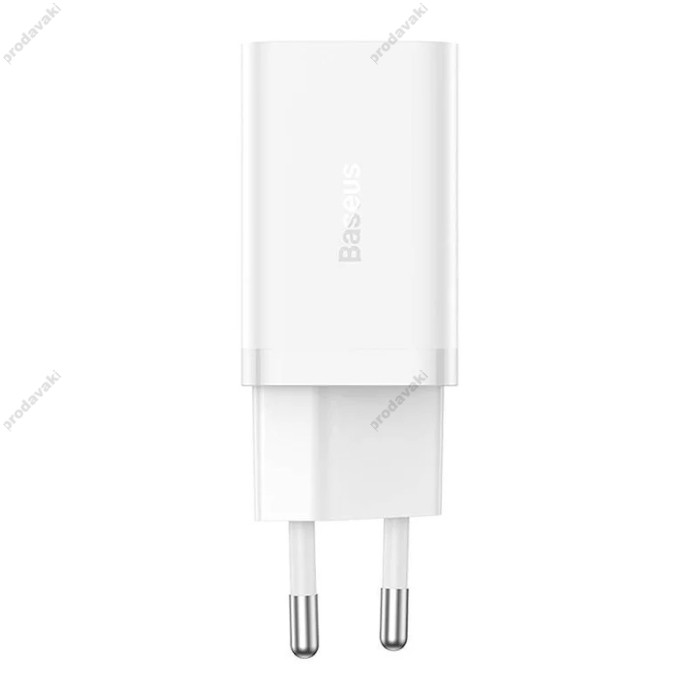 Мережевий зарядний пристрій Baseus GaN5 Pro Fast Charger C+C 40W White CCGP180102