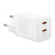 Мережевий зарядний пристрій Baseus GaN5 Pro Fast Charger C+C 40W White CCGP180102